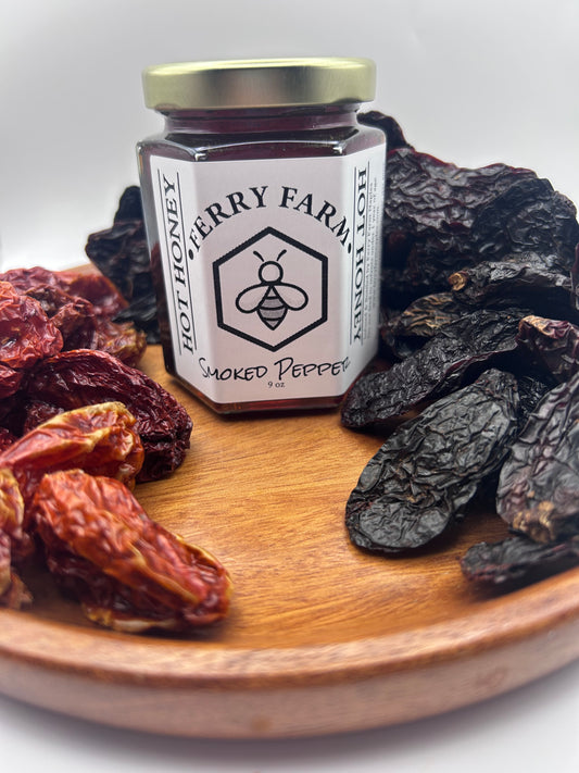 Infused Honey- 9 oz Hexagon Glass Jar