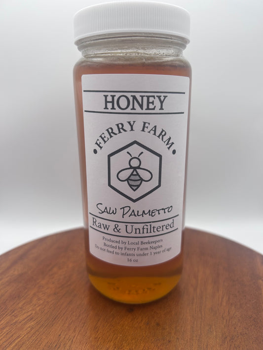 Raw Unfiltered Honey, 1 lb Glass Jar