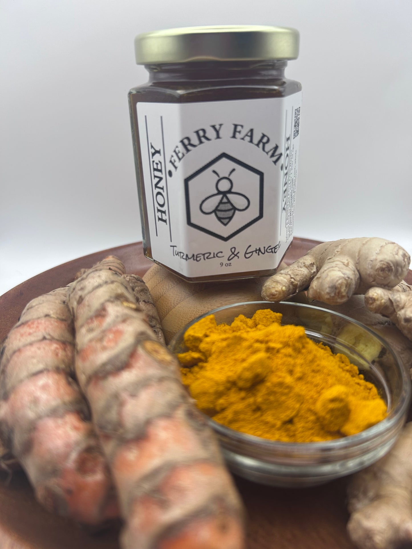 Infused Honey- 9 oz Hexagon Glass Jar