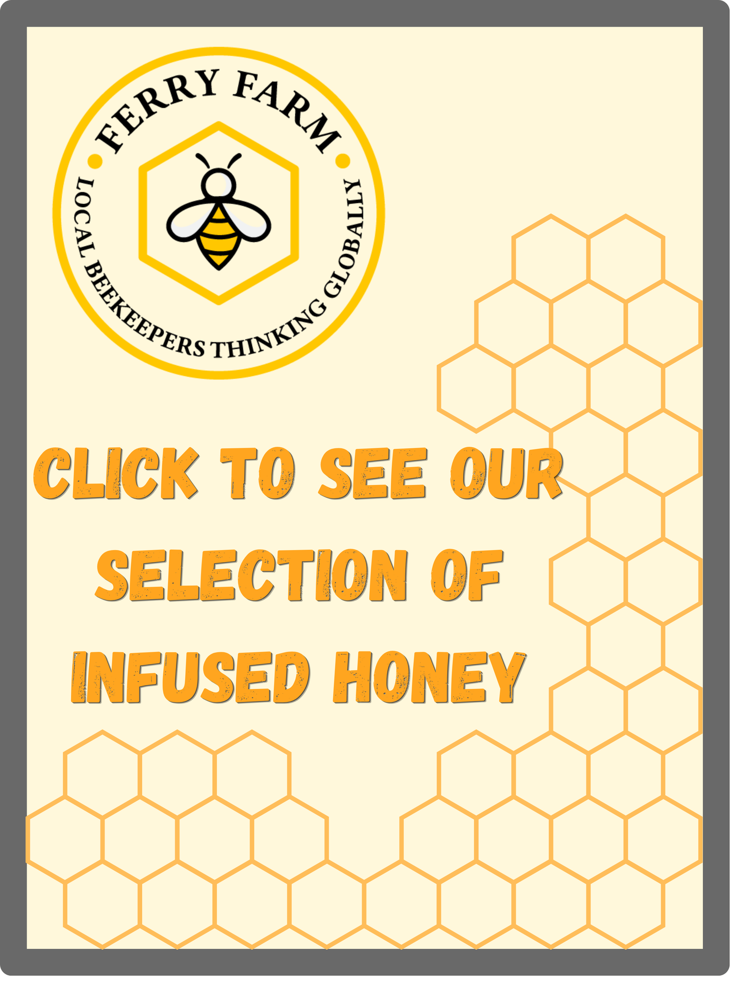 Infused Honey- 9 oz Hexagon Glass Jar