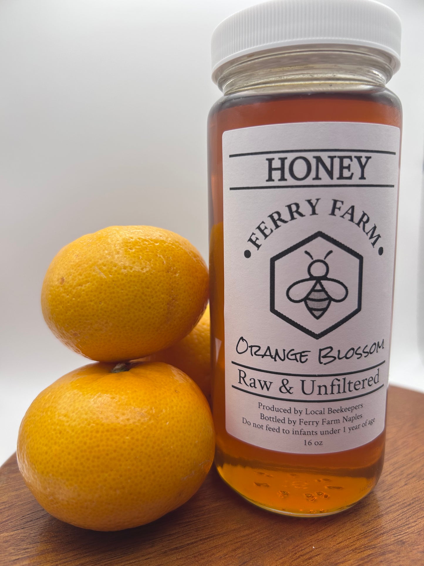 Raw Unfiltered Honey, 1 lb Glass Jar